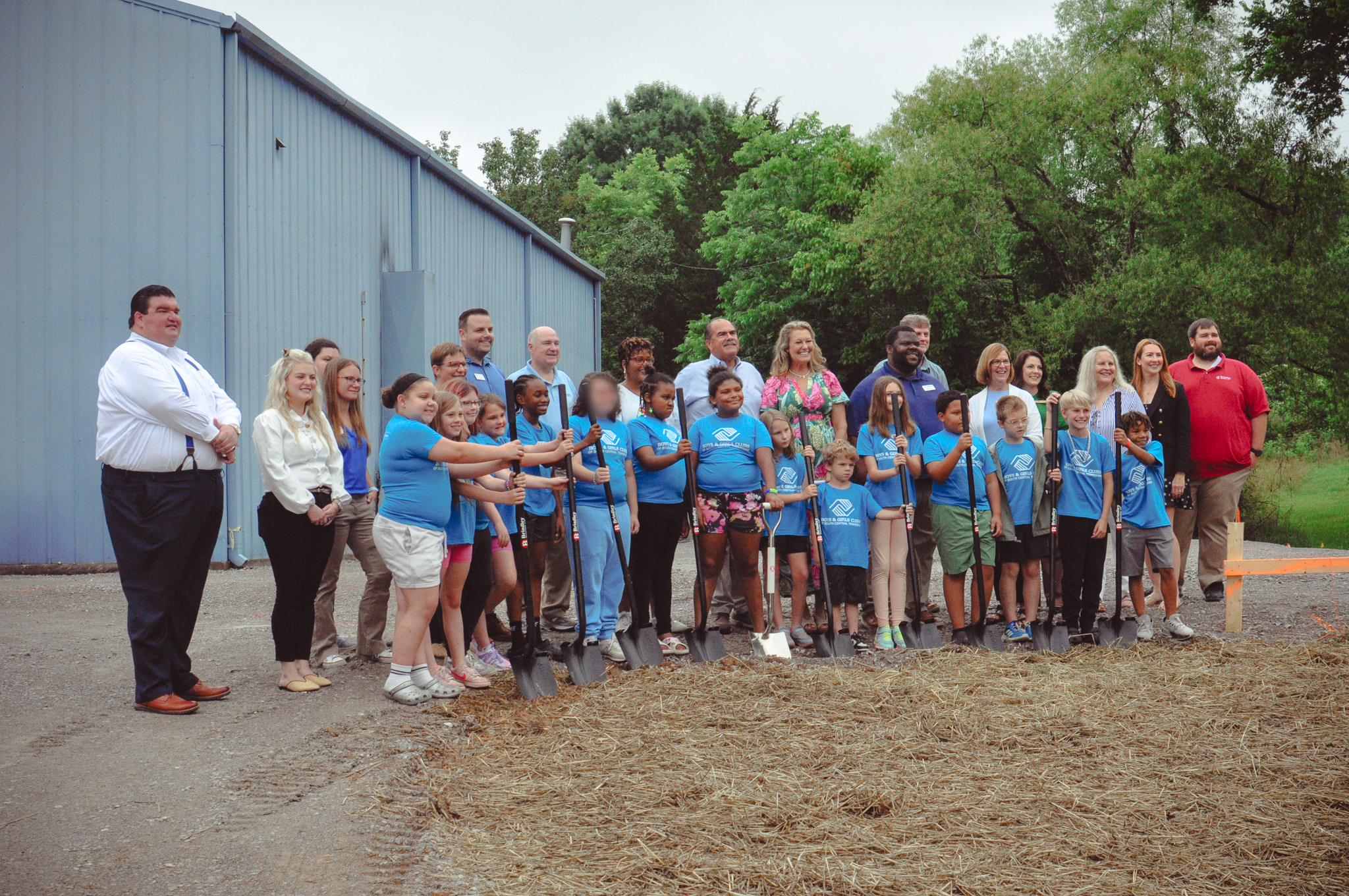 Club kids and special guests celebrate a major milestone at the groundbreaking of the Pulaski Club expansion.