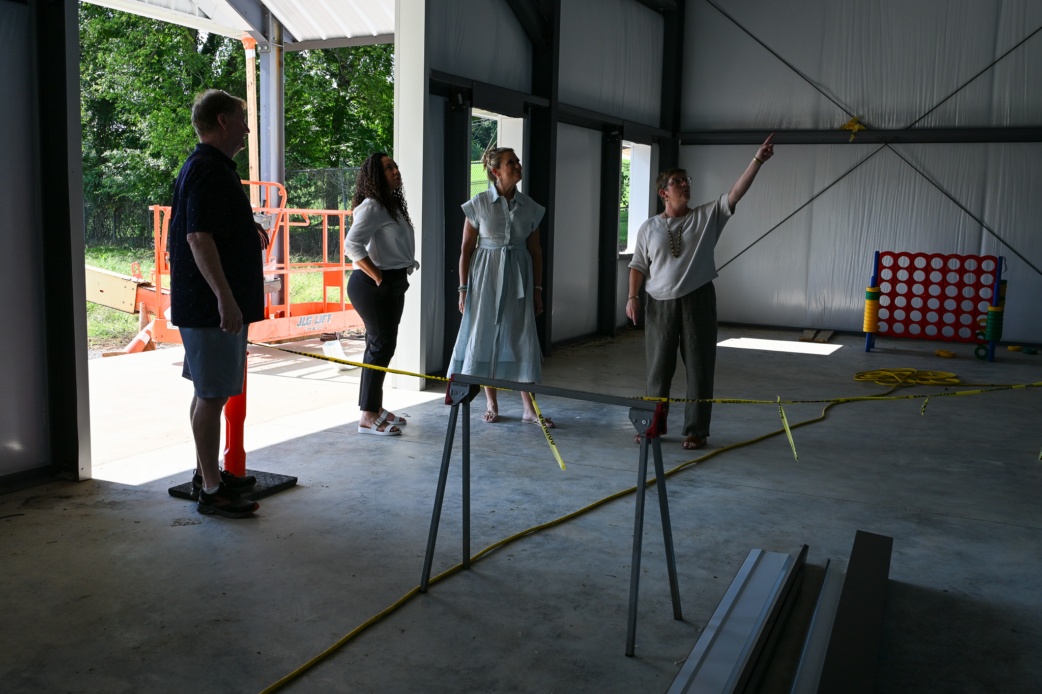PAC council members and CEO Ginny Wright tour renovations at Pulaski Club