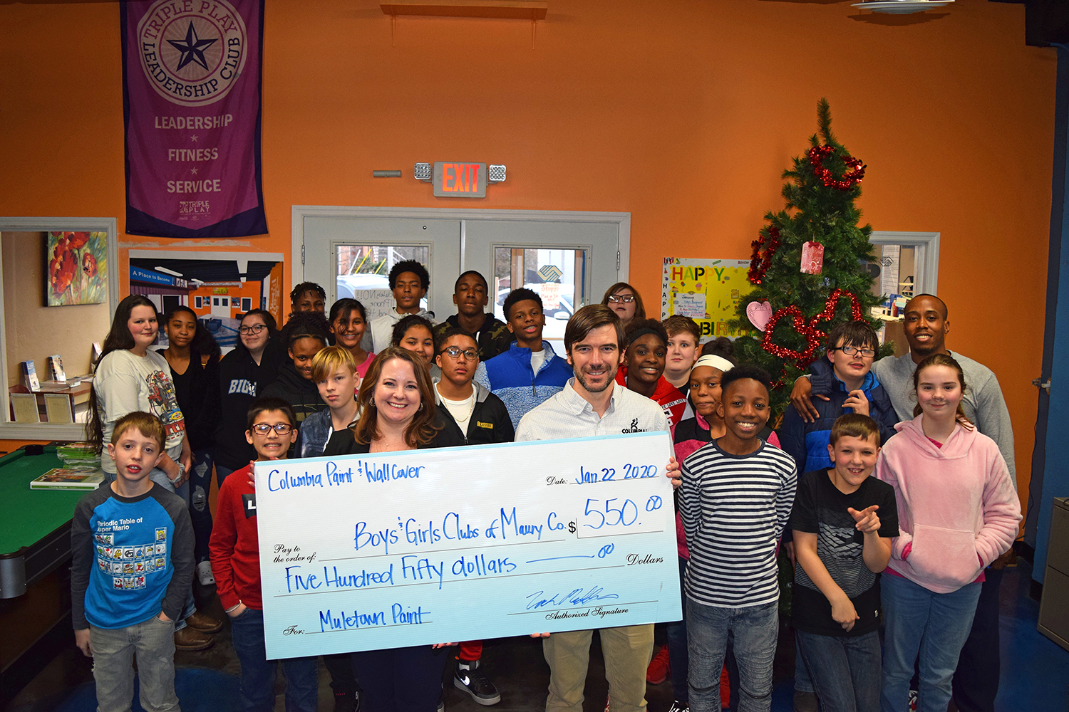 Columbia Paint & Wallcover supports Boys & Girls Clubs of Maury County with proceeds from sales of Muletown Paint